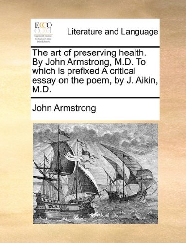 Cover of The art of preserving health